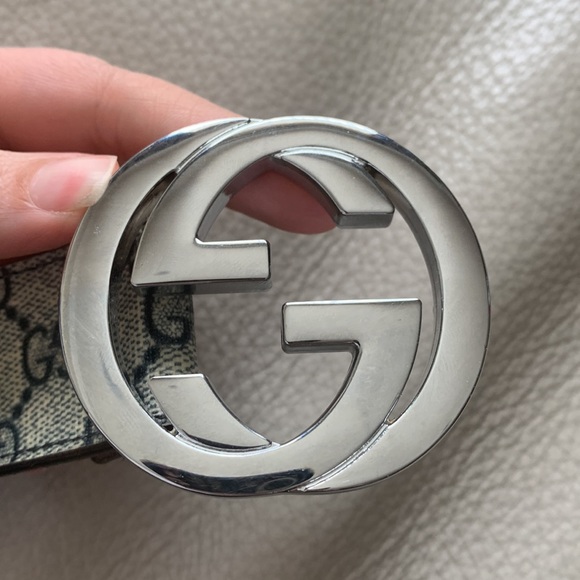 Authentic Gucci vintage GG Supreme belt with G buckle - Picture 8 of 12